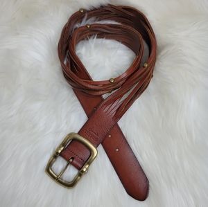 Fossil twisted leather tan belt